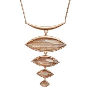 KENDRA SCOTT • Gold Morris Gold Dusted Glass Adjustable Slider Necklace